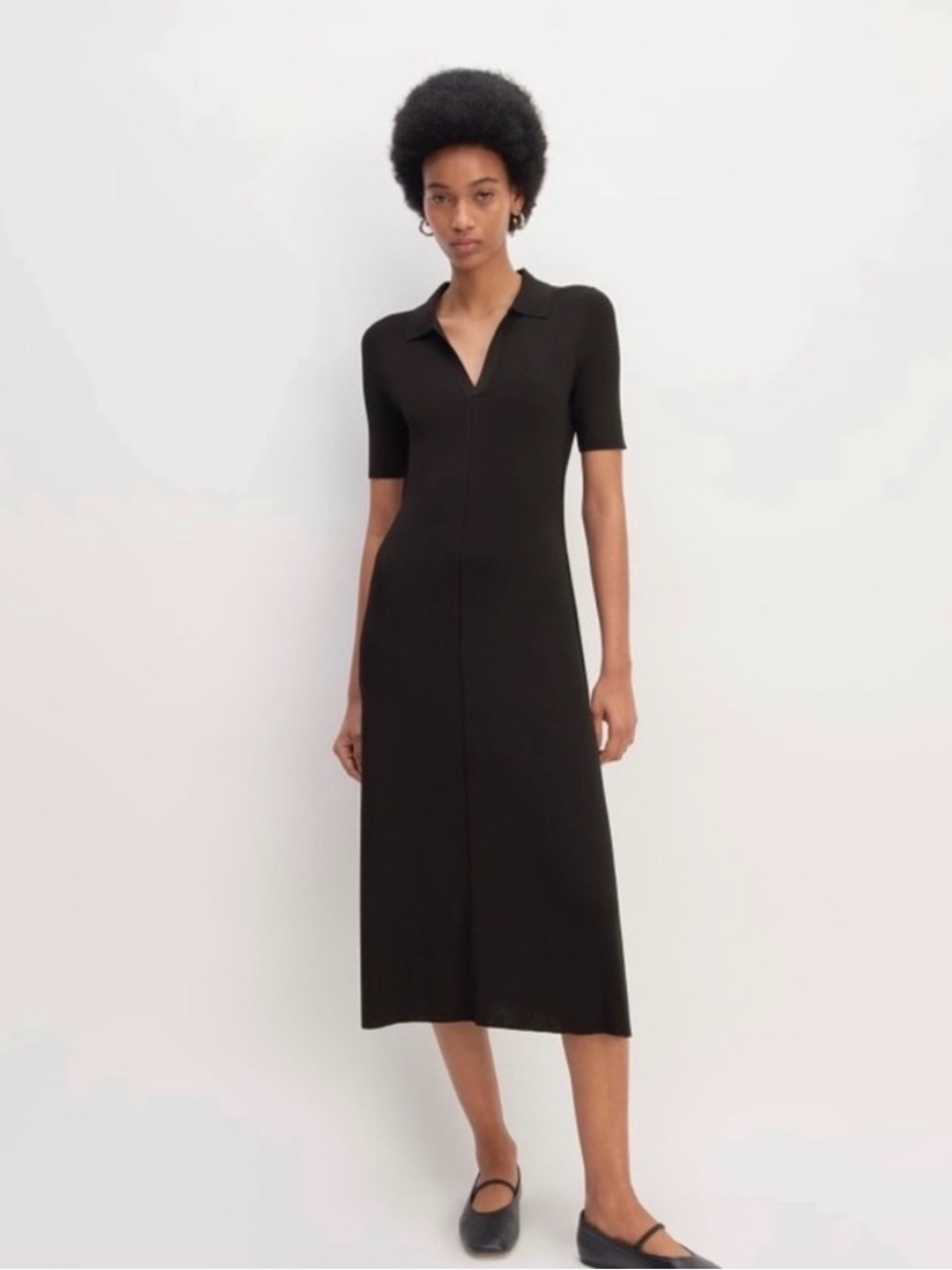 Joie / Polo Knit Ribbed Sweater Midi Dress